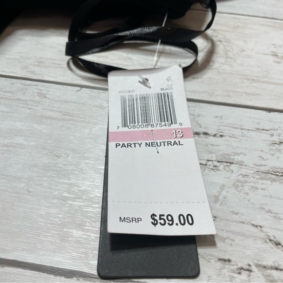 City Studios Juniors Cutout Midriff Party Dress 13 Black short bell bottom goth - Picture 4 of 5